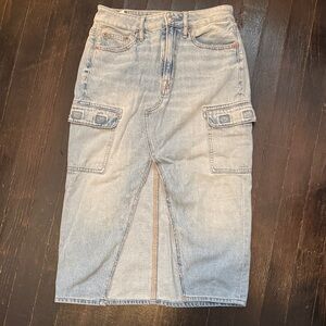 American Eagle Light Blue Denim Skirt